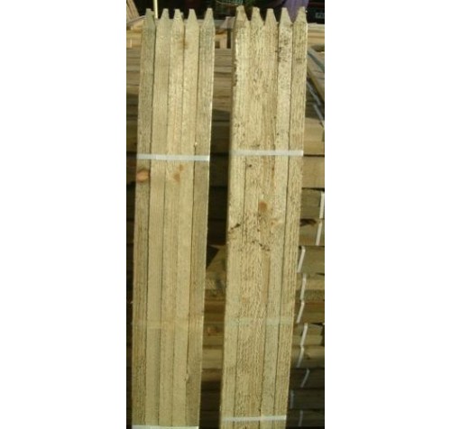 10 x 1.5m (5ft) Square & Pointed Tanalised Tree Stakes / Posts
